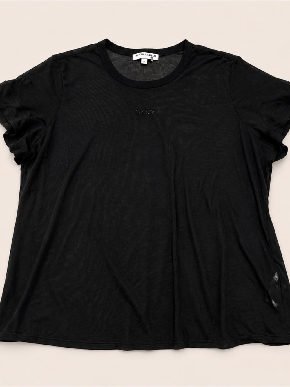 DKNY Black Short-Sleeve Crew Neck Tee